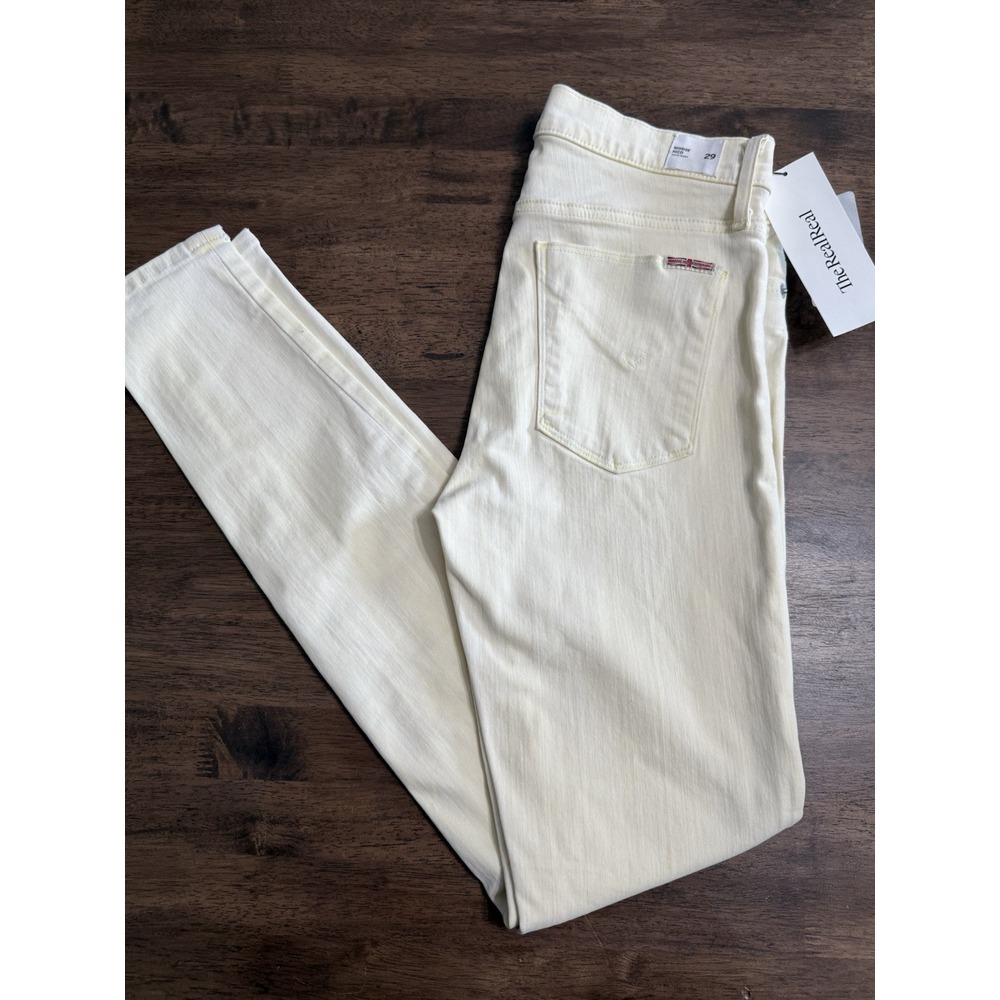 HUDSON Nico Midrise Super Skinny Jeans Size 29 Muted Yellow‎